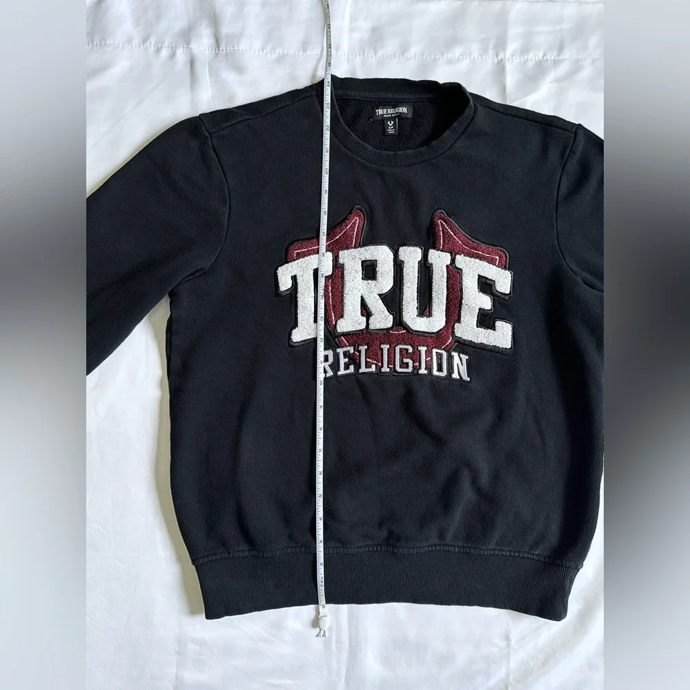 True Religion Chenille True Logo Crewneck - Black - S